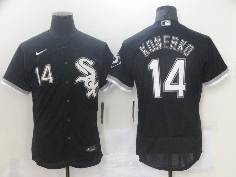 Men Chicago White Sox #14 Konerko Black Nike 2021 Elite MLB Jersey->chicago white sox->MLB Jersey